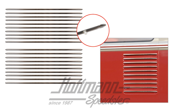 Moulding set, ventilation grille, 63-67                                                             
