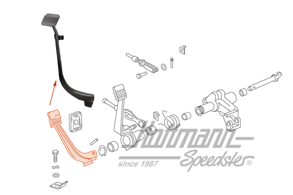 Clutch pedal, 3.66-                                                                                 