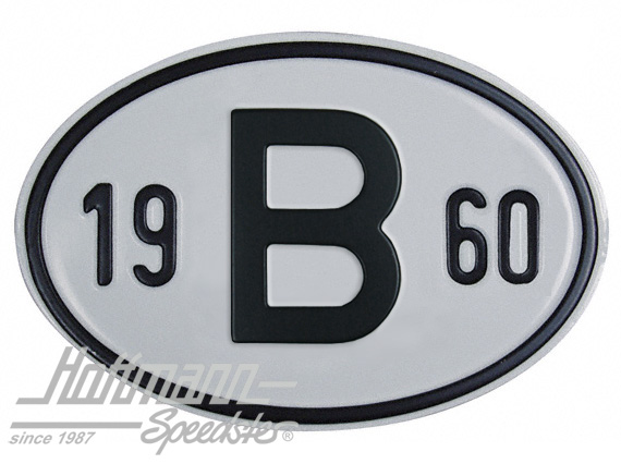 Nationality plate "B", alu, with year 1960 |  | 020-2397-60