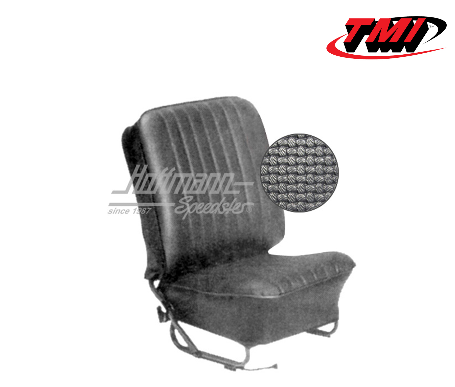 Seat upholstery, Conv., 8.57-7.64, Basketweave, black | 43-1322-01 | 055-6640
