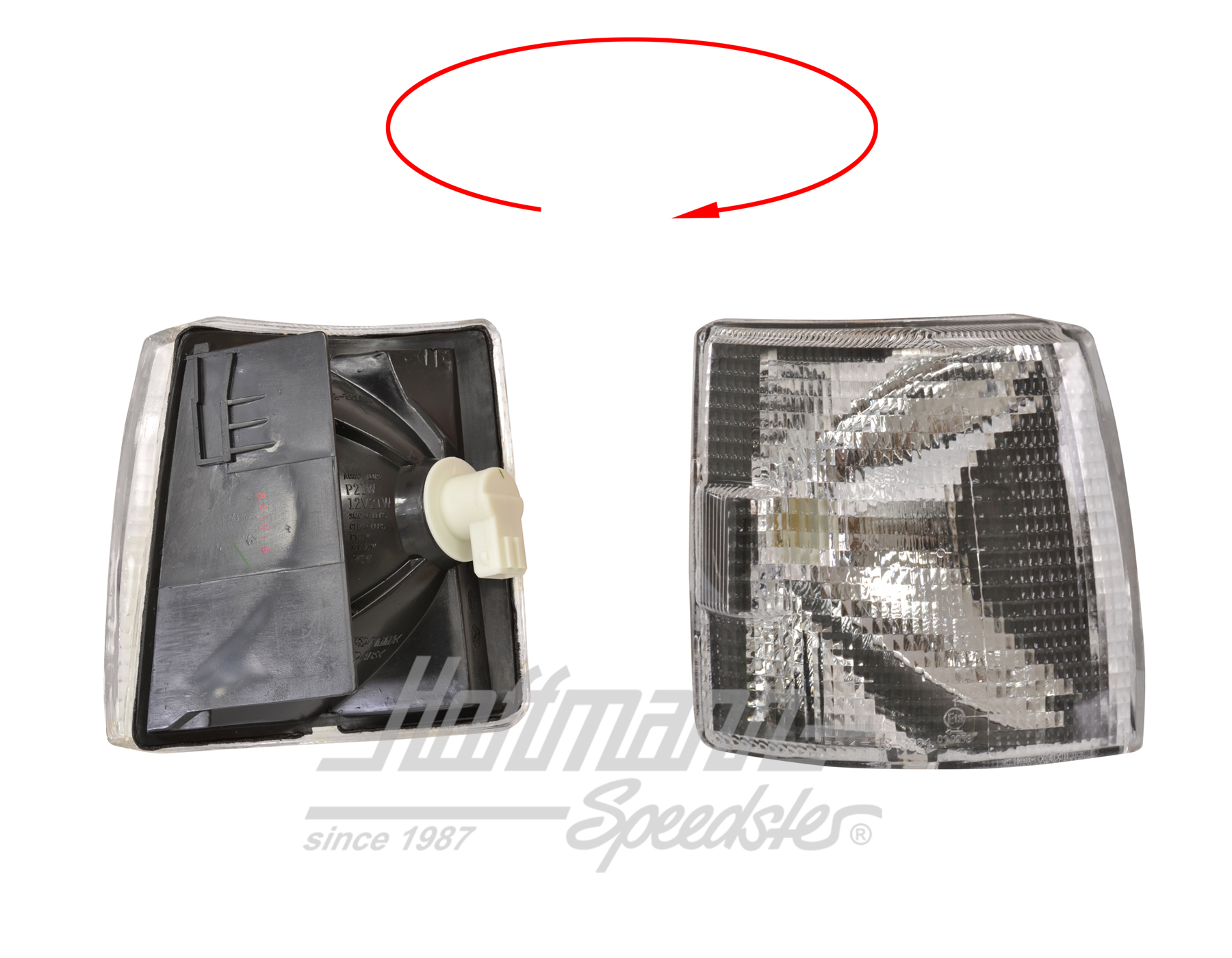 Turn indicator, front, white, right (short)                                                         