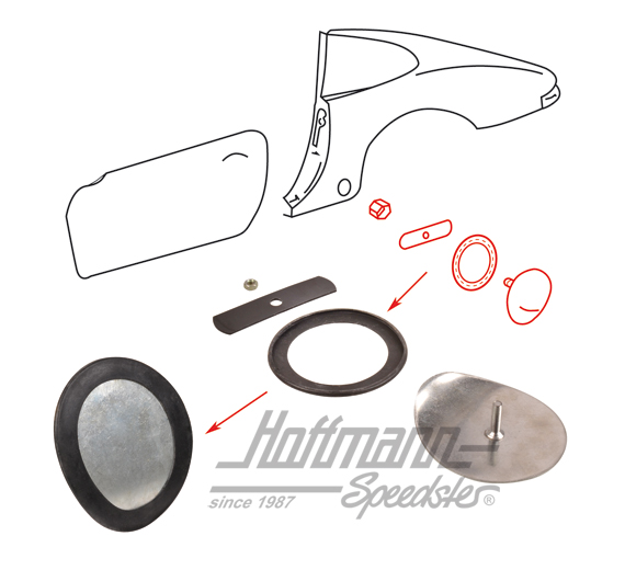 Cover, torsion bar, 911, 65-89                                                                      