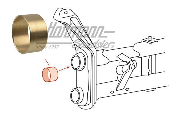 Sleeve, front axle, torsion arm, 8.65-                                                              