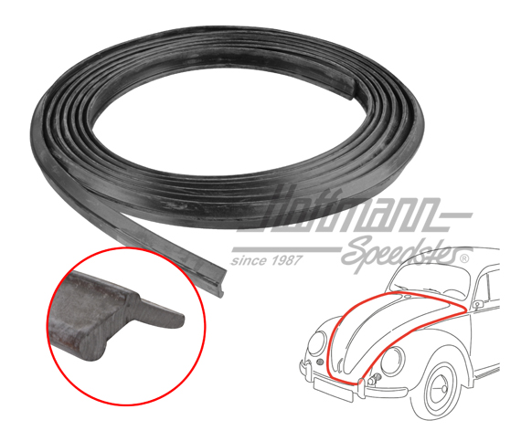 Front hood seal, 1200-1500 and 1302 | 113 823 731 B | 020-5100