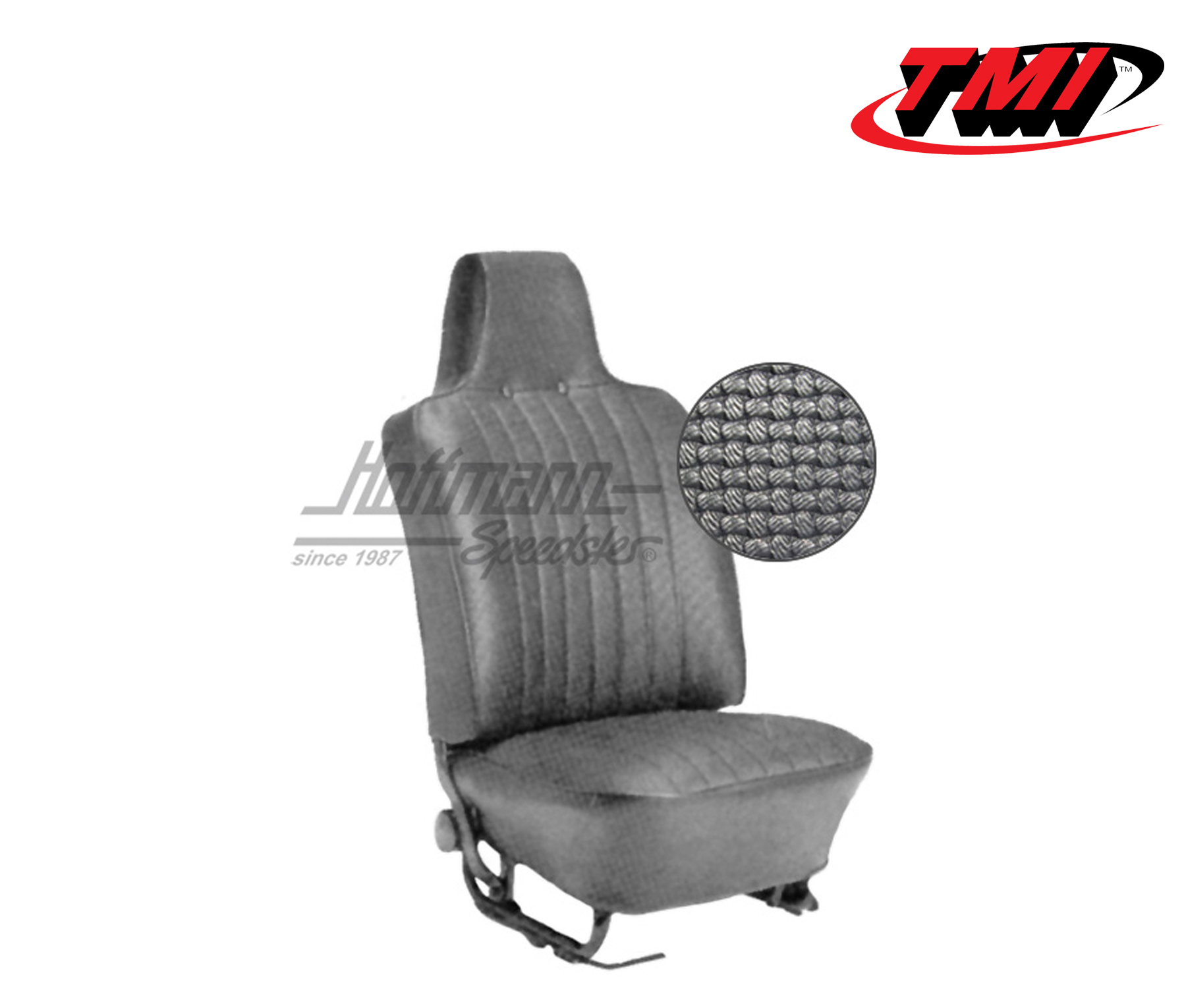 Seat upholstery, Conv., 69-72, Basketweave, black | 43-1325-01 | 055-6140