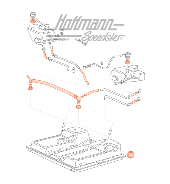 Gasket set, fuel tank, 5.79-8.83 (58mm/70mm)                                                        