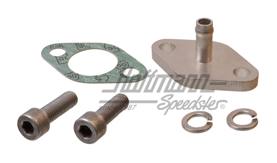 Water flange, cylinder head, rear, WBX | 025 121 160 D | 307-4024-44