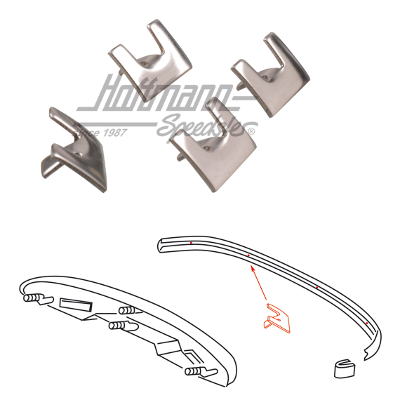 Clamp, moulding / license light                                                                     