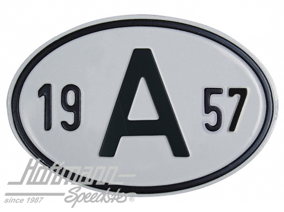 Nationality plate "A", alu, with year 1957 |  | 020-2398-57