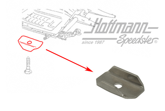 Support, chassis screw, stainless steel | 311 899 131 S | 050-4030-40