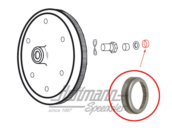 End ring, needle bearing / gland nut | 111 105 315 | 010-0123-08