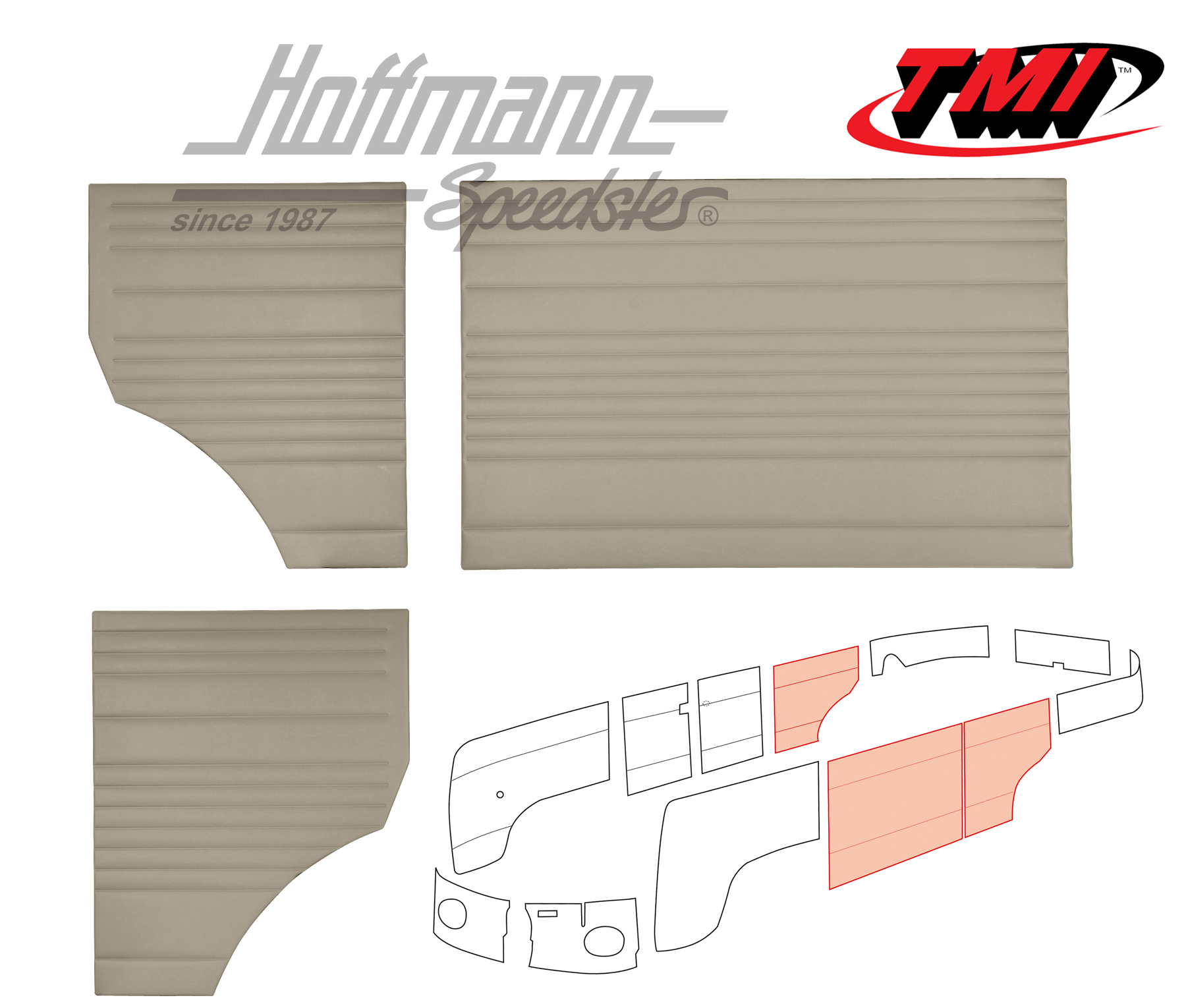 Side panels, middle, 55-62, off-white | 10-2112-15 | 098-0576-04