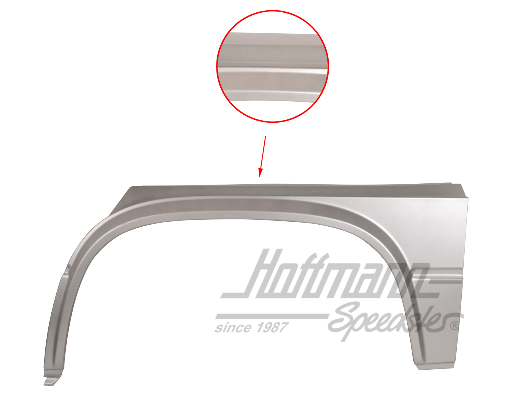 Wheel arch, with attachment piece, rear, Bus T3, left | 251 809 155 | 390-0285-01