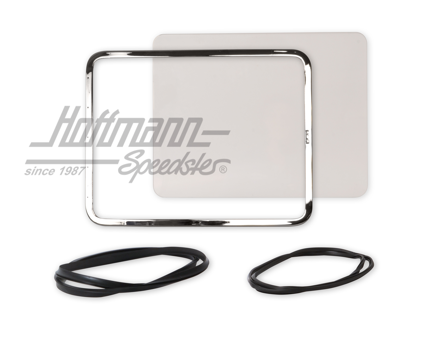 Pop-out window set, clear, rear, chromed | 211 898 105 A | 089-3840-30