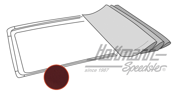 Folding roof cover, Golf 2, Sonnenland, red | --------- | 208-5582-60