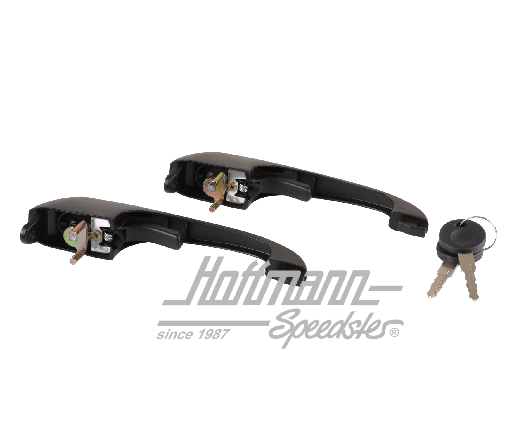 Door handles, Bus T3, lockable, black,                                                              