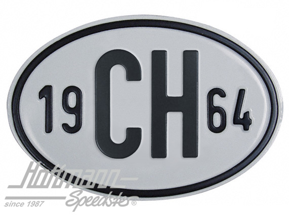 Nationality plate "CH", alu, with year 1964 |  | 020-2401-64