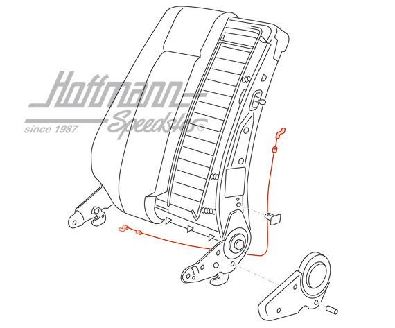 Seat release pull, inner, 689mm                                                                     