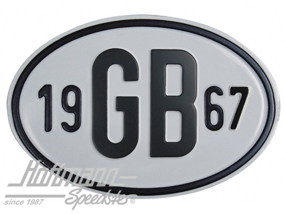 Nationality plate "GB", alu, with year 1967 |  | 020-2404-67