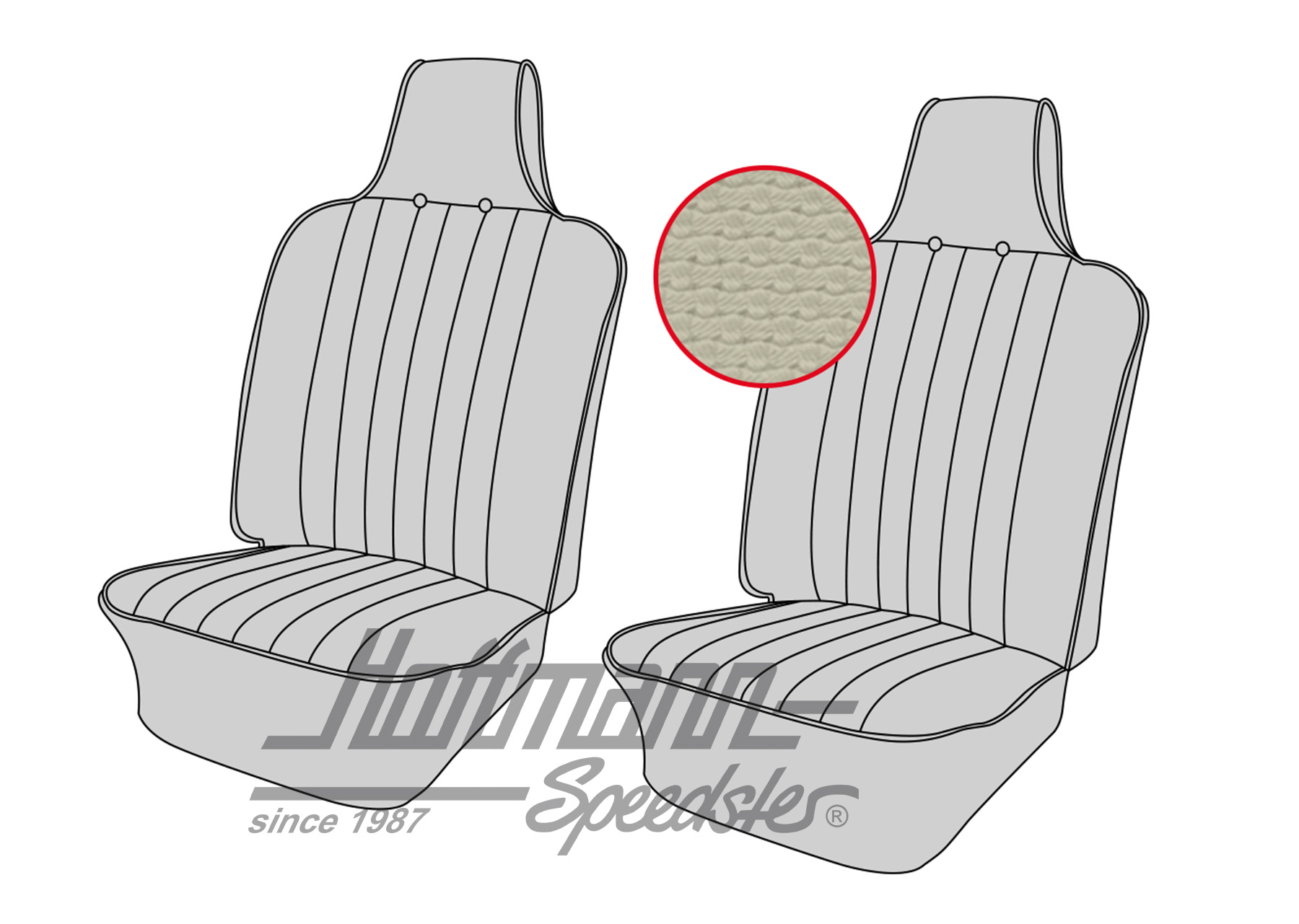 Seat upholstery, front, 
Type 3, 8.69-7.72, off-white | 43-3004-05 | 069-9609-05