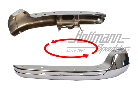 Bumper, complete, front, 67-72, chromed                                                             