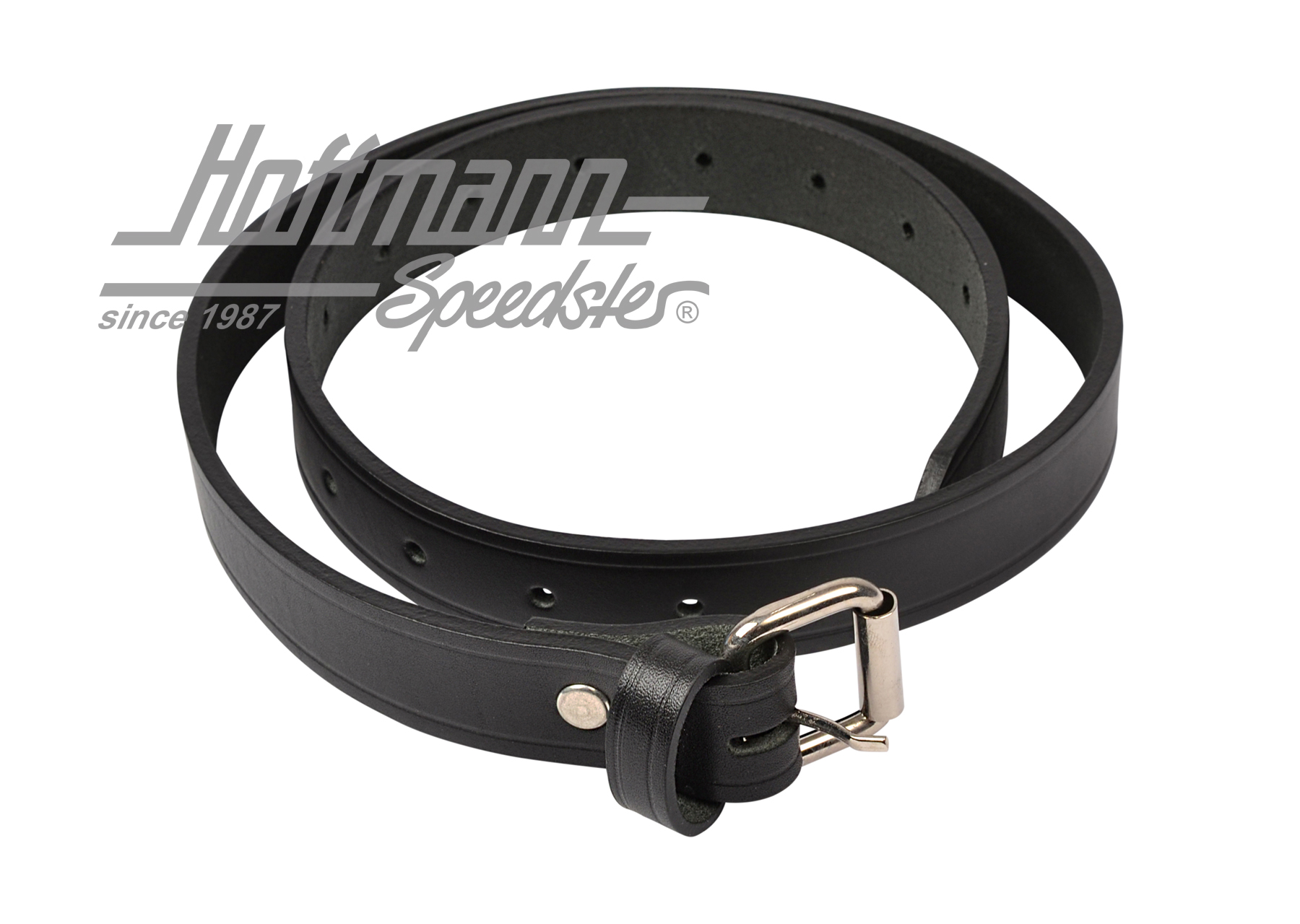 Leather strap, spare wheel, black                                                                   