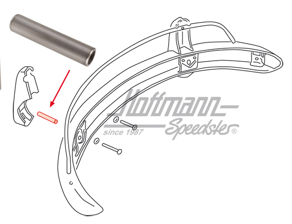 Spacer sleeves, bumper guard, front                                                                 