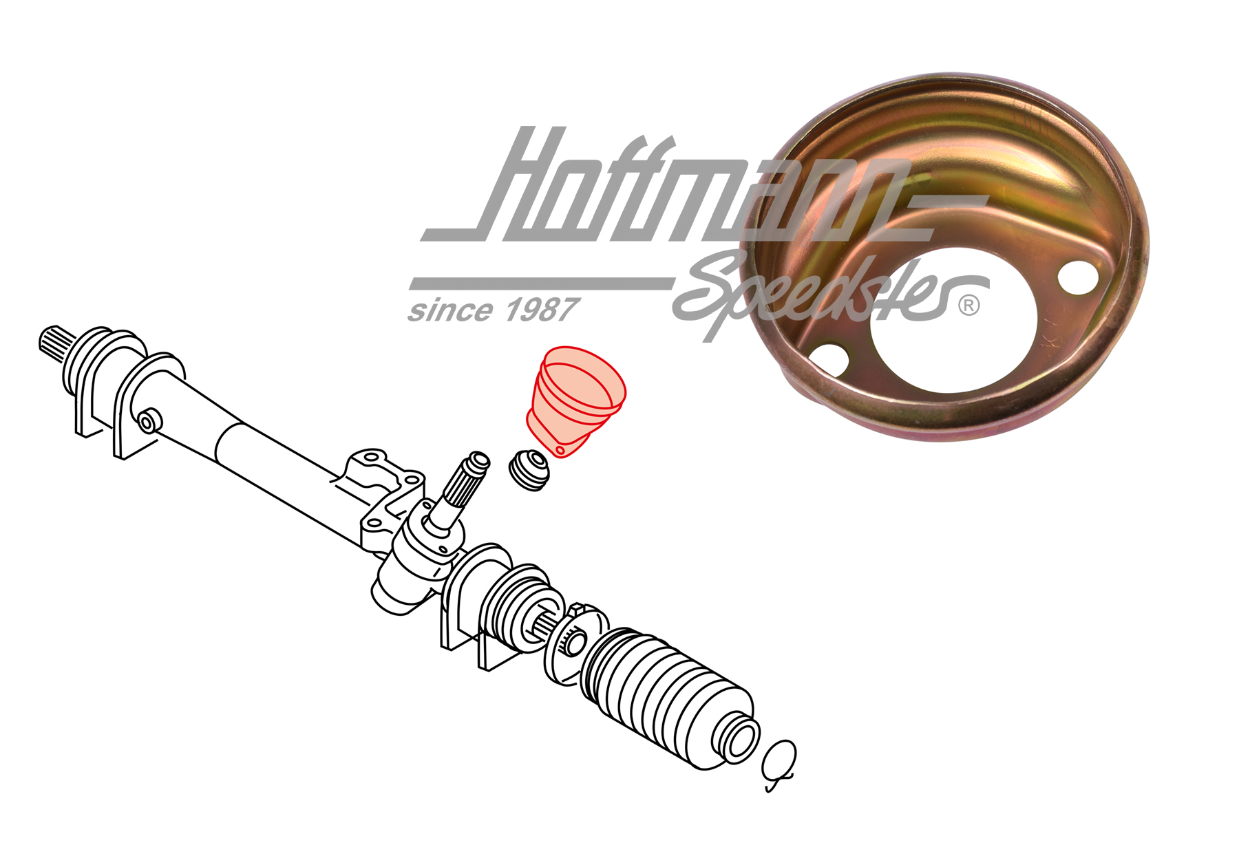 Pot, steering gear, Golf 2, 84-92 | 357 419 193 | 204-4998-20