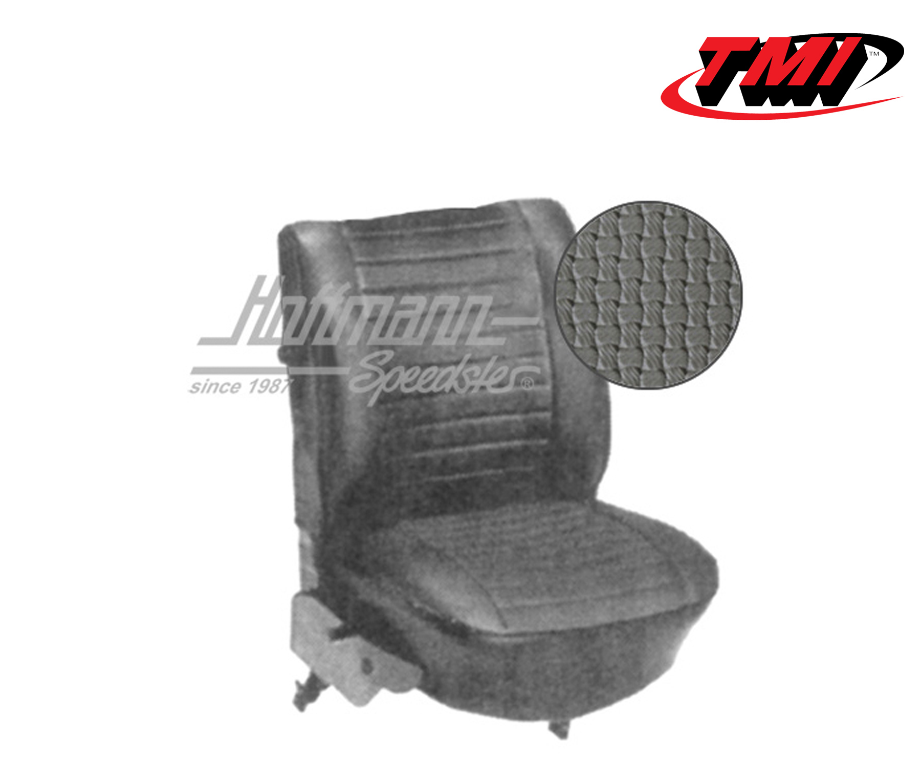 Seat upholstery, Sedan, 8.73-7.76, Basketweave, grey | 43-1132-06 | 055-5835