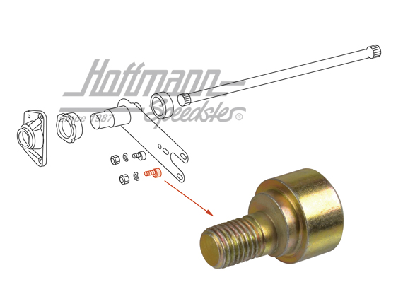 Eccentric screw, rear axle, 65-73                                                                   