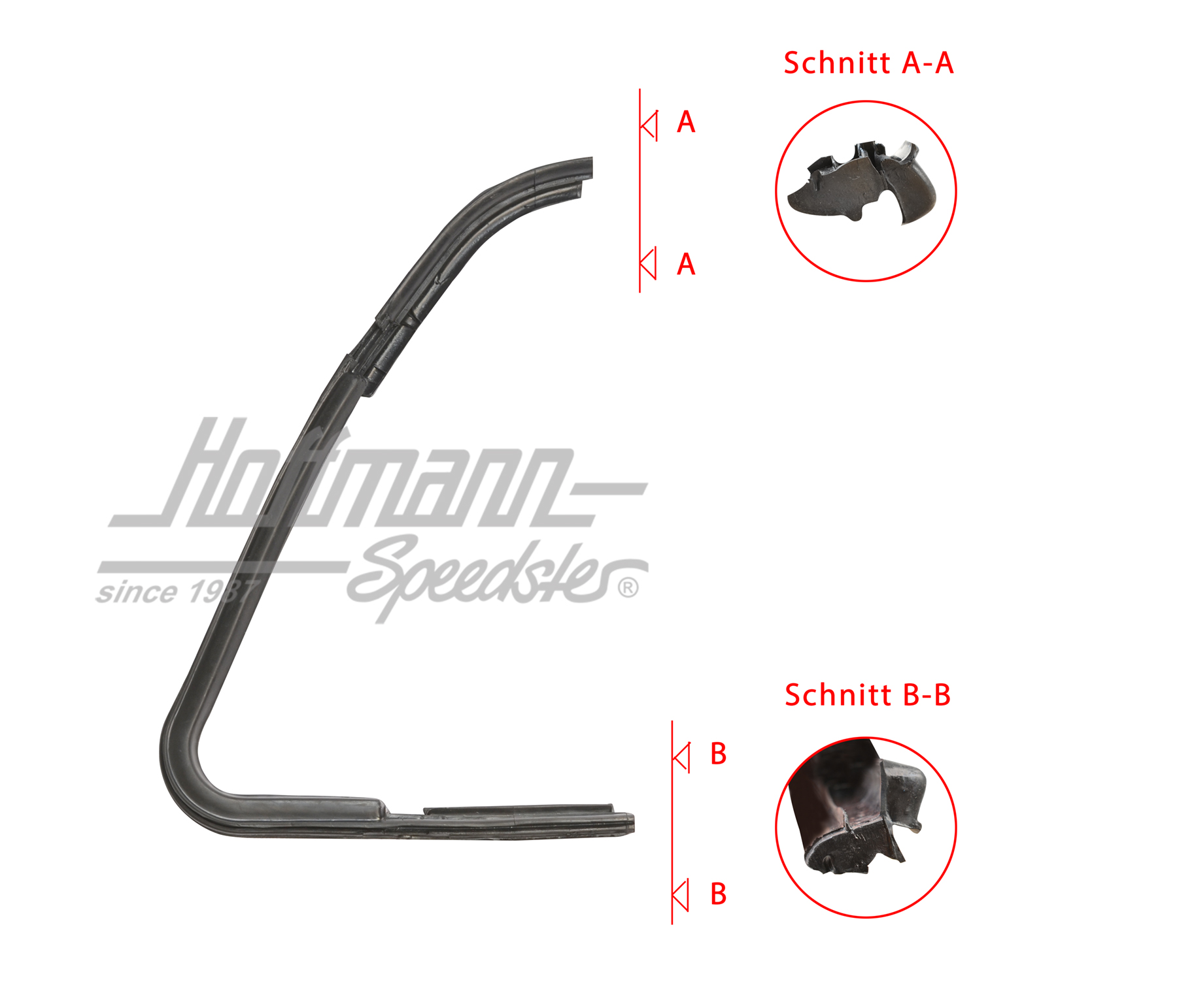 Seal, vent window, Type 3, 4.61-7.73, left | 311 837 625 C | 069-8058-11