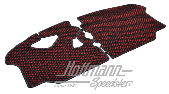 Floor mat, coco, .72-.79, red/black | ZVW 2BUS DRD | 098-0040-47
