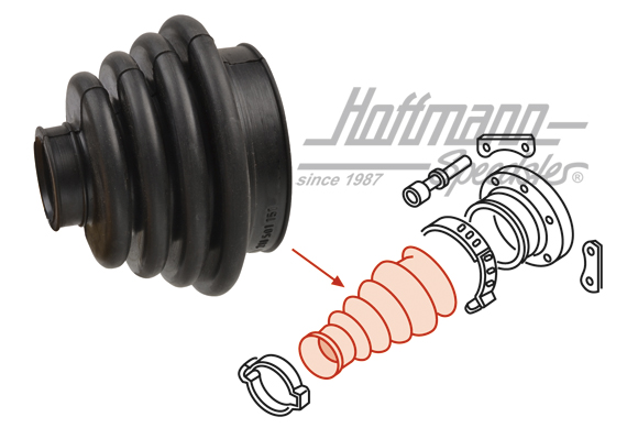 Axle boot, Bus T2 (without flange)                                                                  