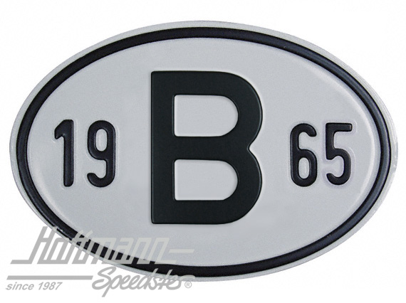 Nationality plate "B", alu, with year 1965 |  | 020-2397-65