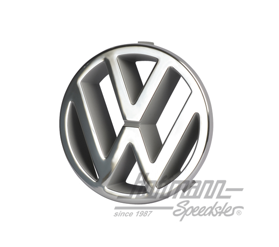 Emblem, front, chromed, 125mm | 251 853 601 | 370-3830