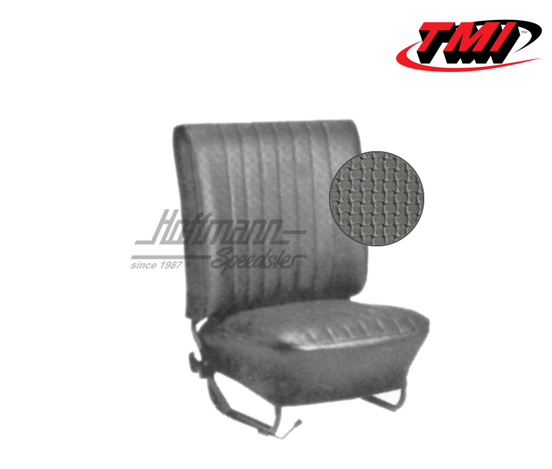 Seat upholstery, Sedan, 67-72, Basketweave, grey | 43-1130-06 | 055-5935