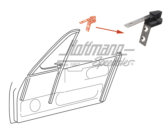 Frame connector, triangular window, right                                                           