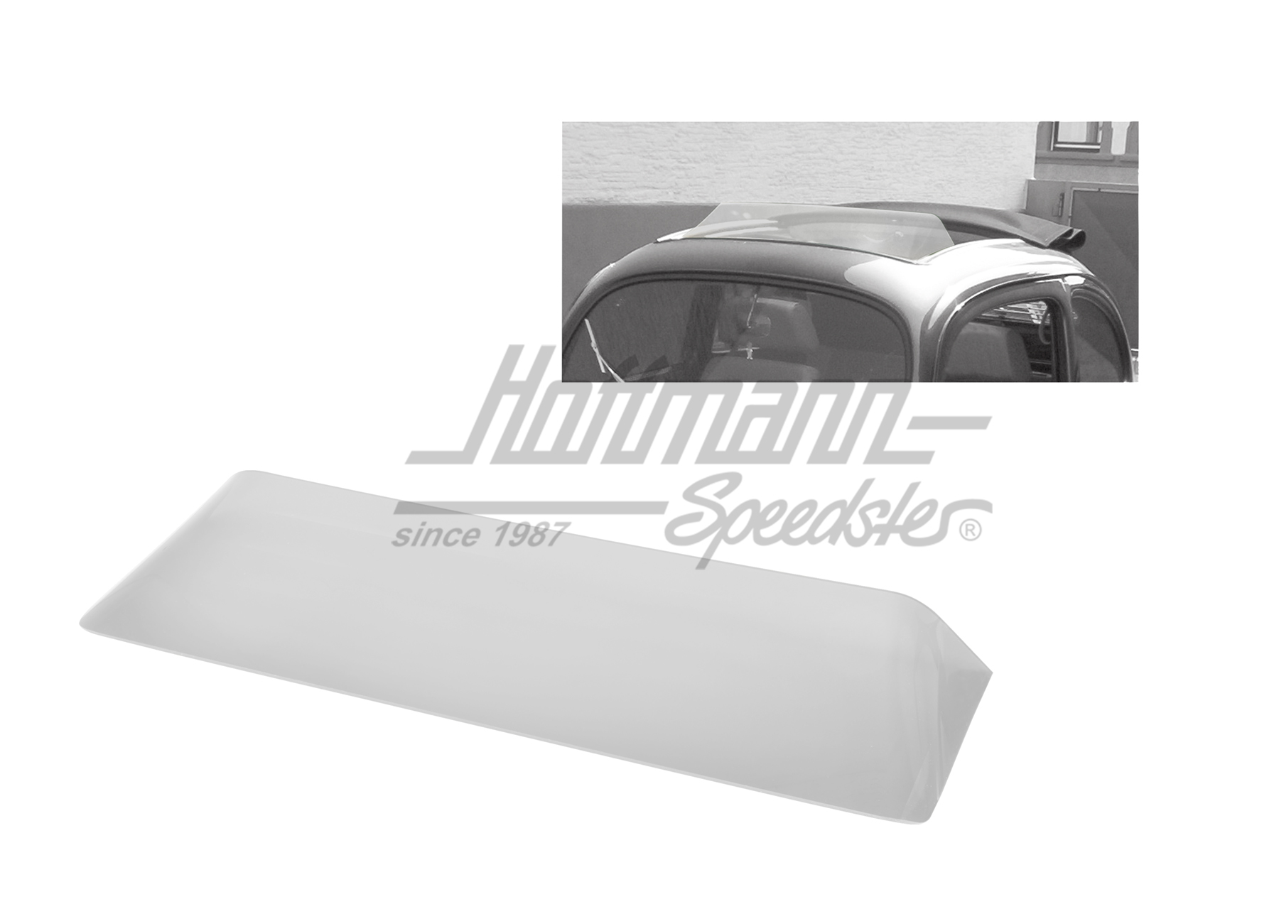 Wind deflector, folding roof, clear | 0390 | 055-7188-52