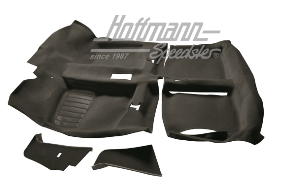 Carpet kit, Golf 1, 2-doors, black | CK5506A Black carpet | 180-3005-10