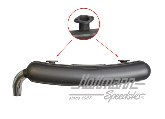 Sports exhaust, sheet steel, 1x70mm, 66-73 | 92.510 | 520-3423