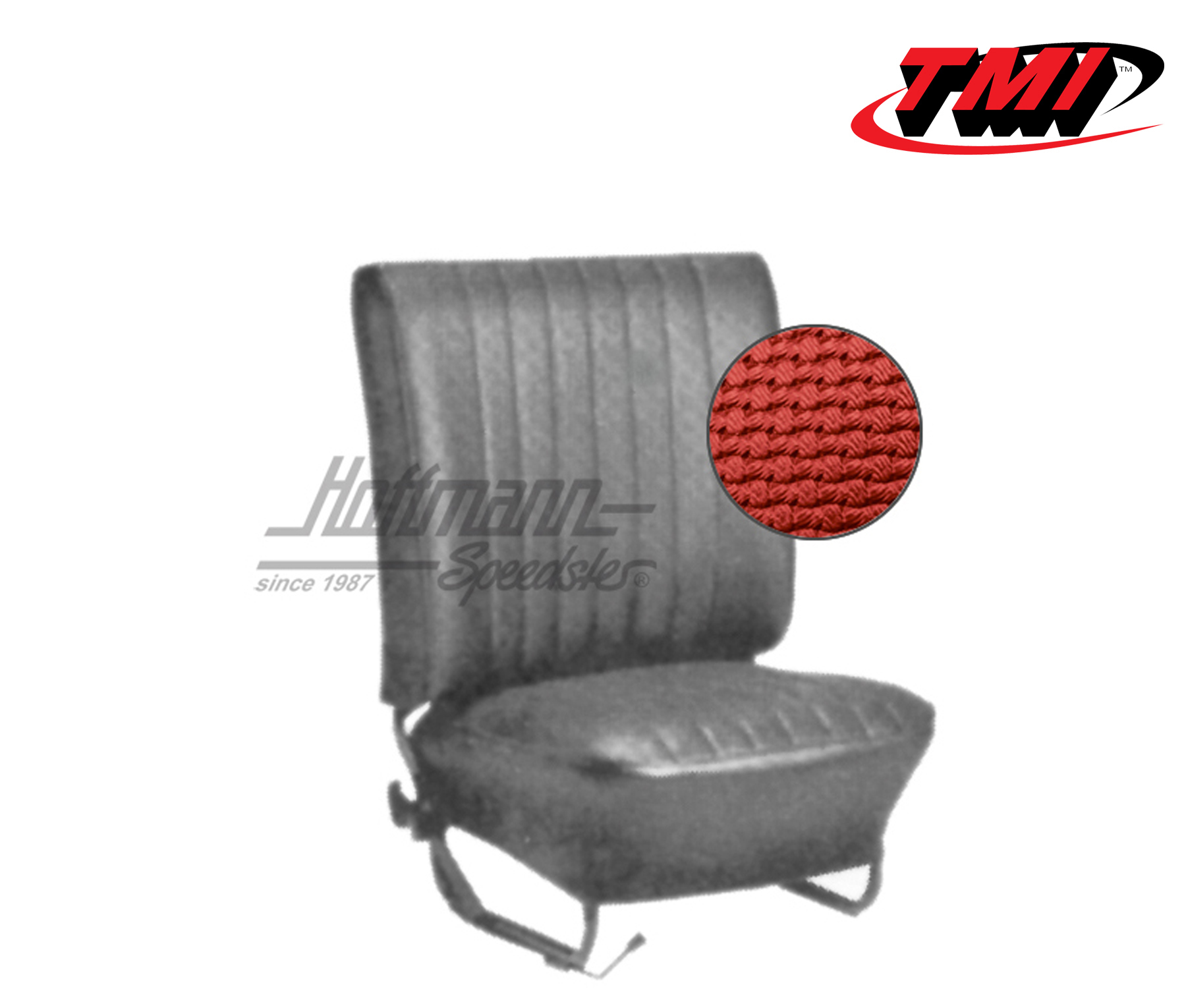 Seat upholstery, Sedan, 67-72, Basketweave, red | 43-1130-07 | 055-5910