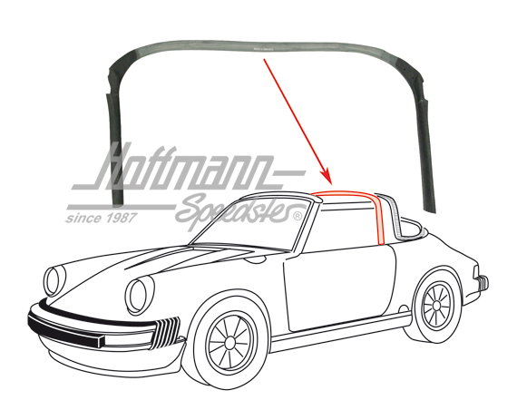 Seal, Targa bow, front, 912/911, 65-69                                                              