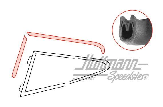 Edge protection profile, vent wing, upper                                                           