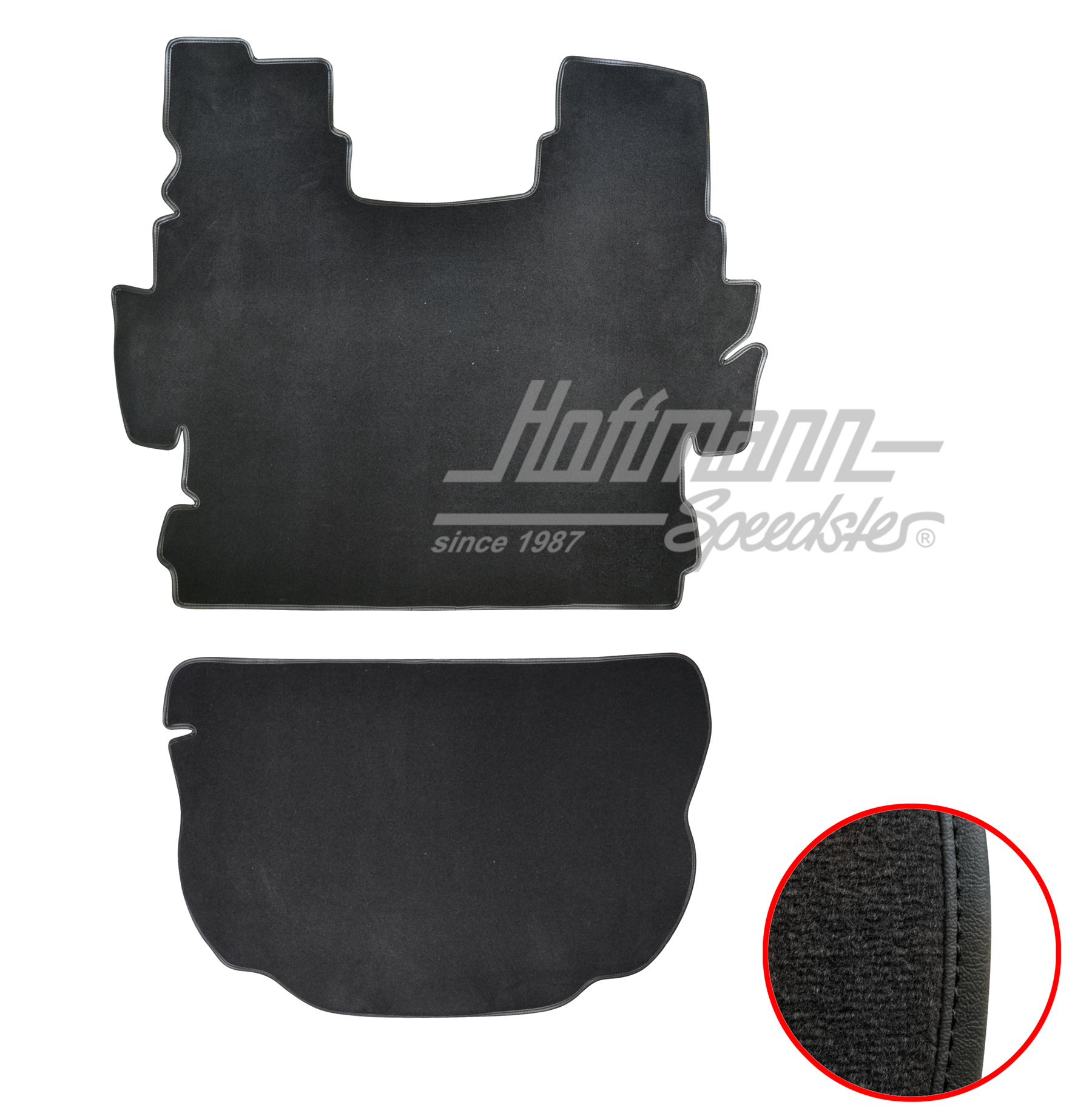 Trunk carpet kit, 1302, black |  | 026-6521