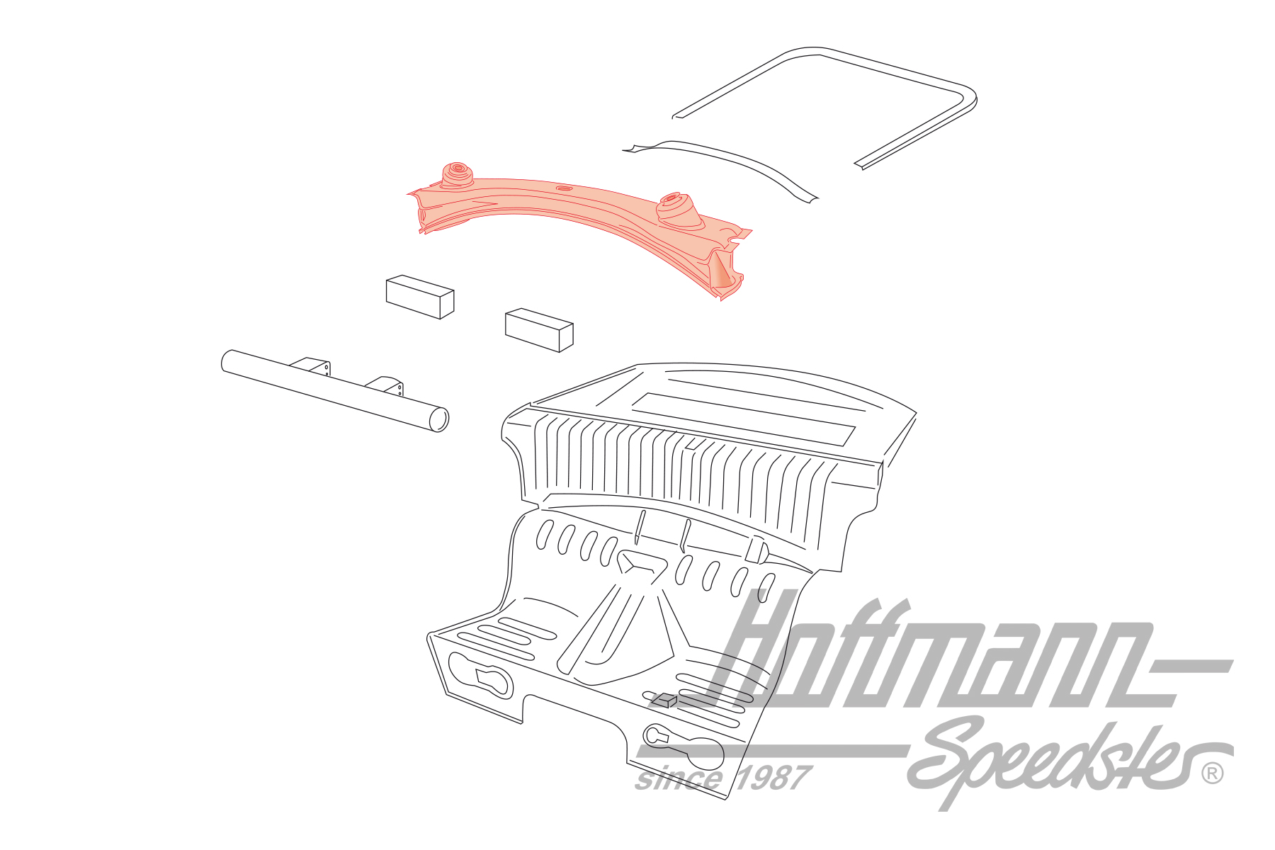 Cross member, rear (gearbox), 911, 65-73                                                            
