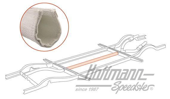 Insulation, heater tube, middle, Bus T1/T2 | 211 255 723 B | 087-3004
