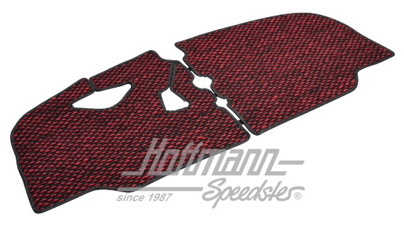 Floor mat, coco, .67-.72, red/black | ZVW 2BUS CRD | 098-0040-37