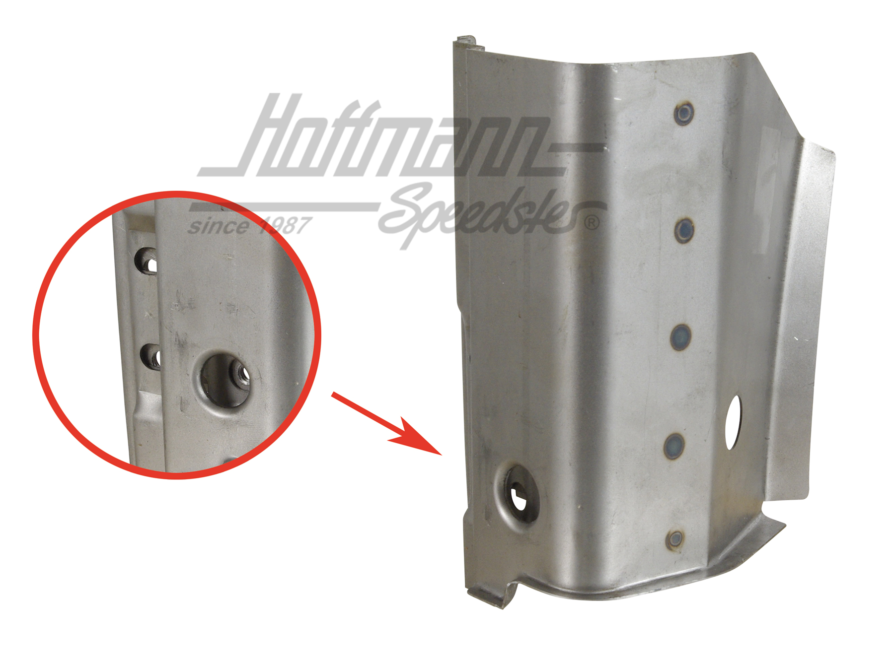 Door-pillar panel, complete, .62-, left | 111 805 117/3 | 050-1131-21