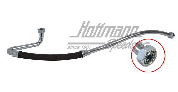 Oil line, engine to regulator, 911, 74-77 | 911 107 729 10 | 530-0536