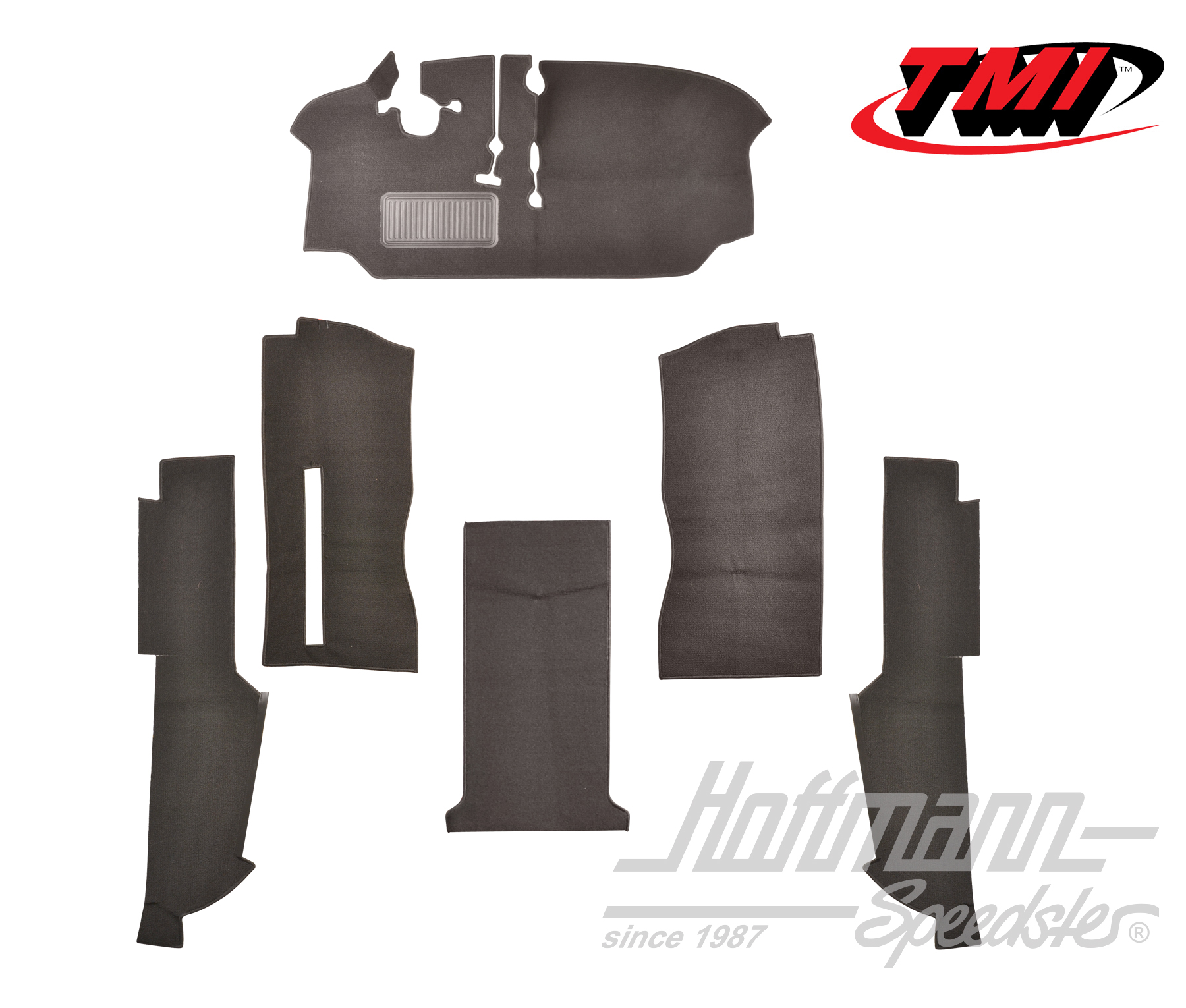 Carpet kit, drivers cabin, Bus T2, 8.72-, grey | 34-F2126-407 | 098-0033